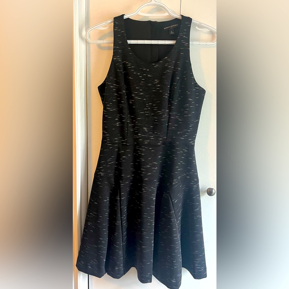 Black with white flecks skater dress